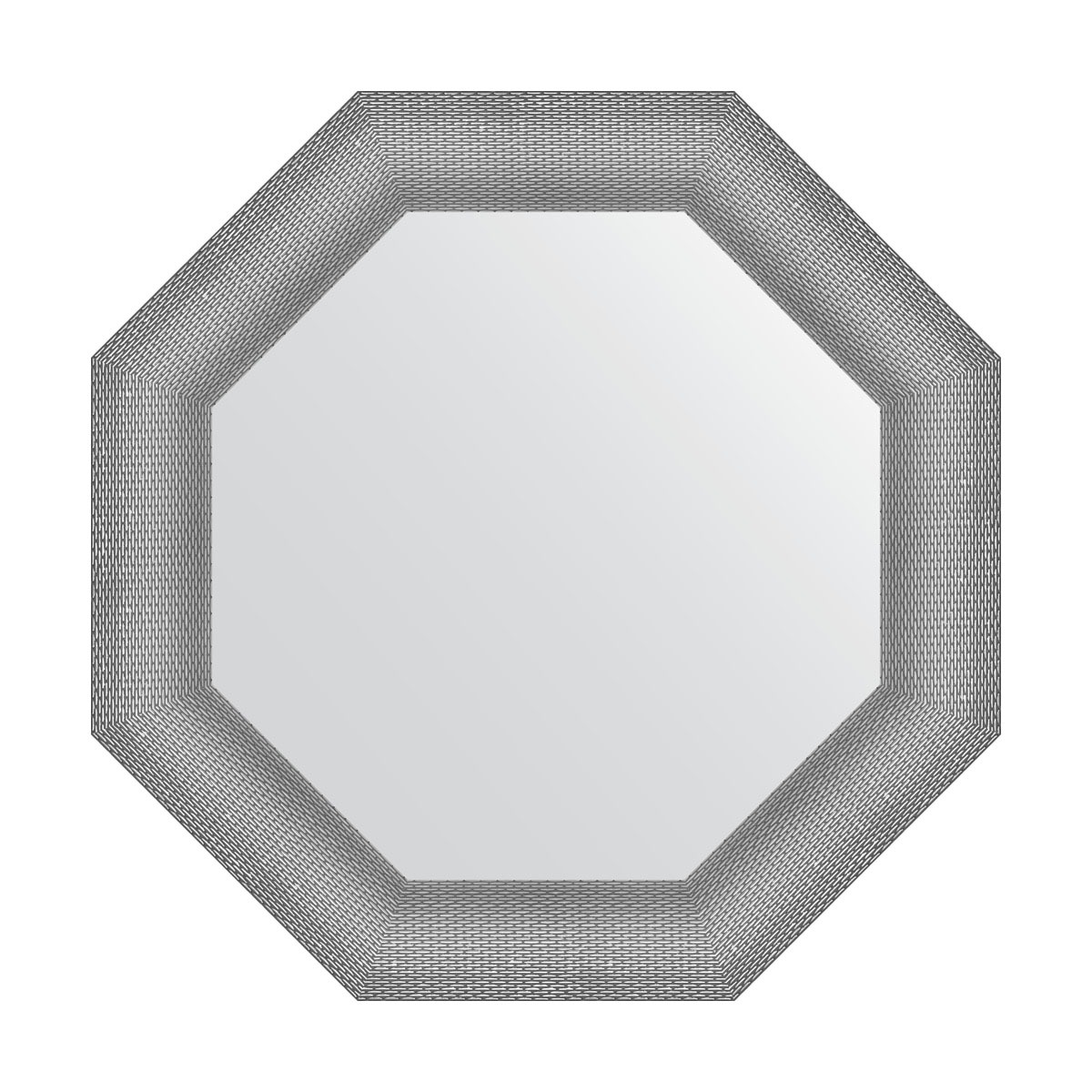 Зеркало в багетной раме Evoform серебряная кольчуга 88 мм 67x67 см