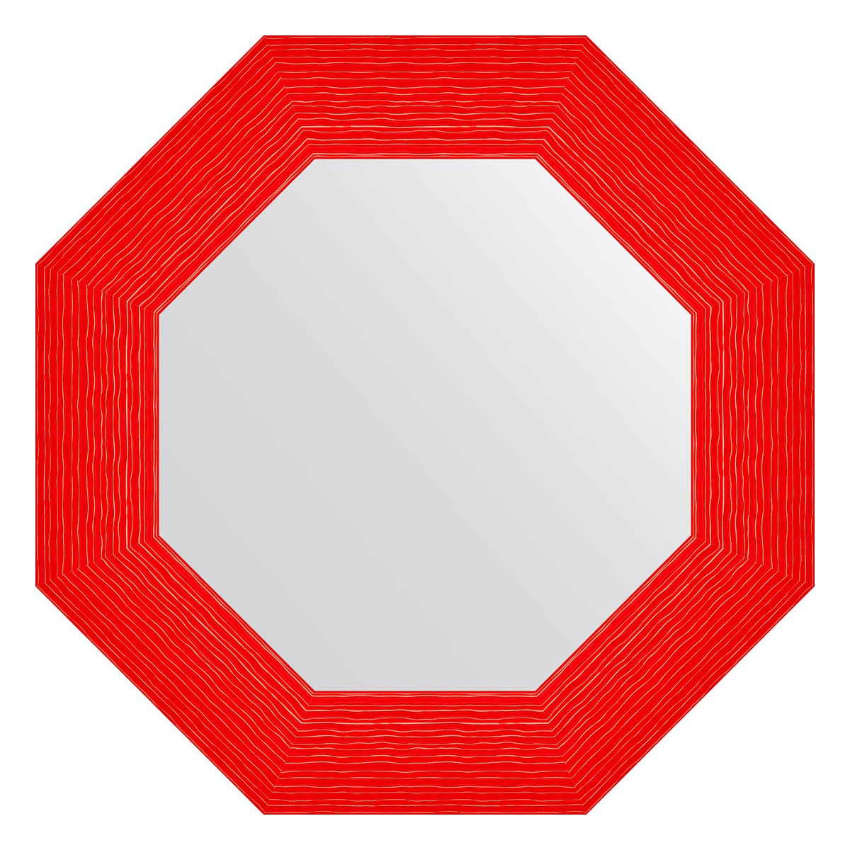 Зеркало в багетной раме Evoform красная волна 89 мм 57x57 см