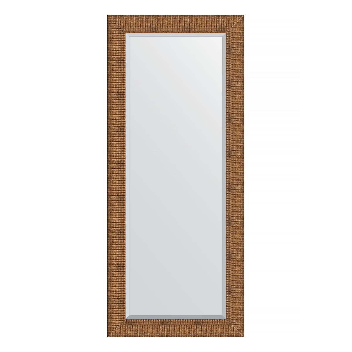 Зеркало с фацетом в багетной раме Evoform медная кольчуга 88 мм 67x157 см