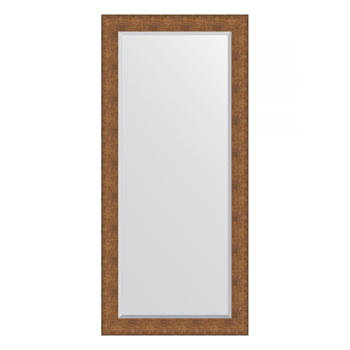Зеркало с фацетом в багетной раме Evoform медная кольчуга 88 мм 77x167 см
