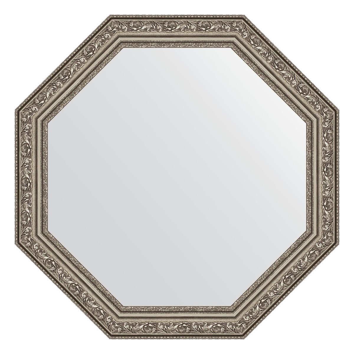 Зеркало в багетной раме Evoform виньетка состаренное серебро 56 мм 55x55 см зеркало 45х55 см виньетка античное серебро