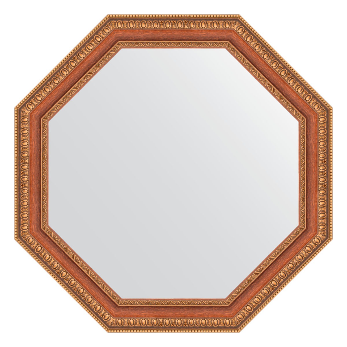 Зеркало в багетной раме Evoform бронзовые бусы на дереве 60 мм 56x56 см