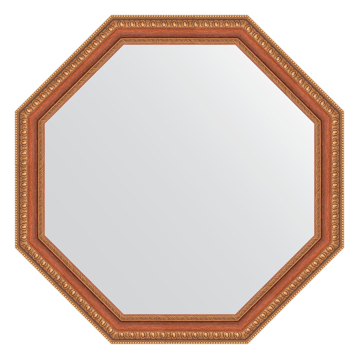 Зеркало в багетной раме Evoform бронзовые бусы на дереве 60 мм 66x66 см