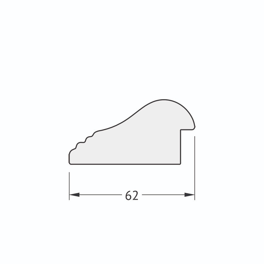 фото Зеркало в багетной раме evoform сосна 62 мм 66x66 см