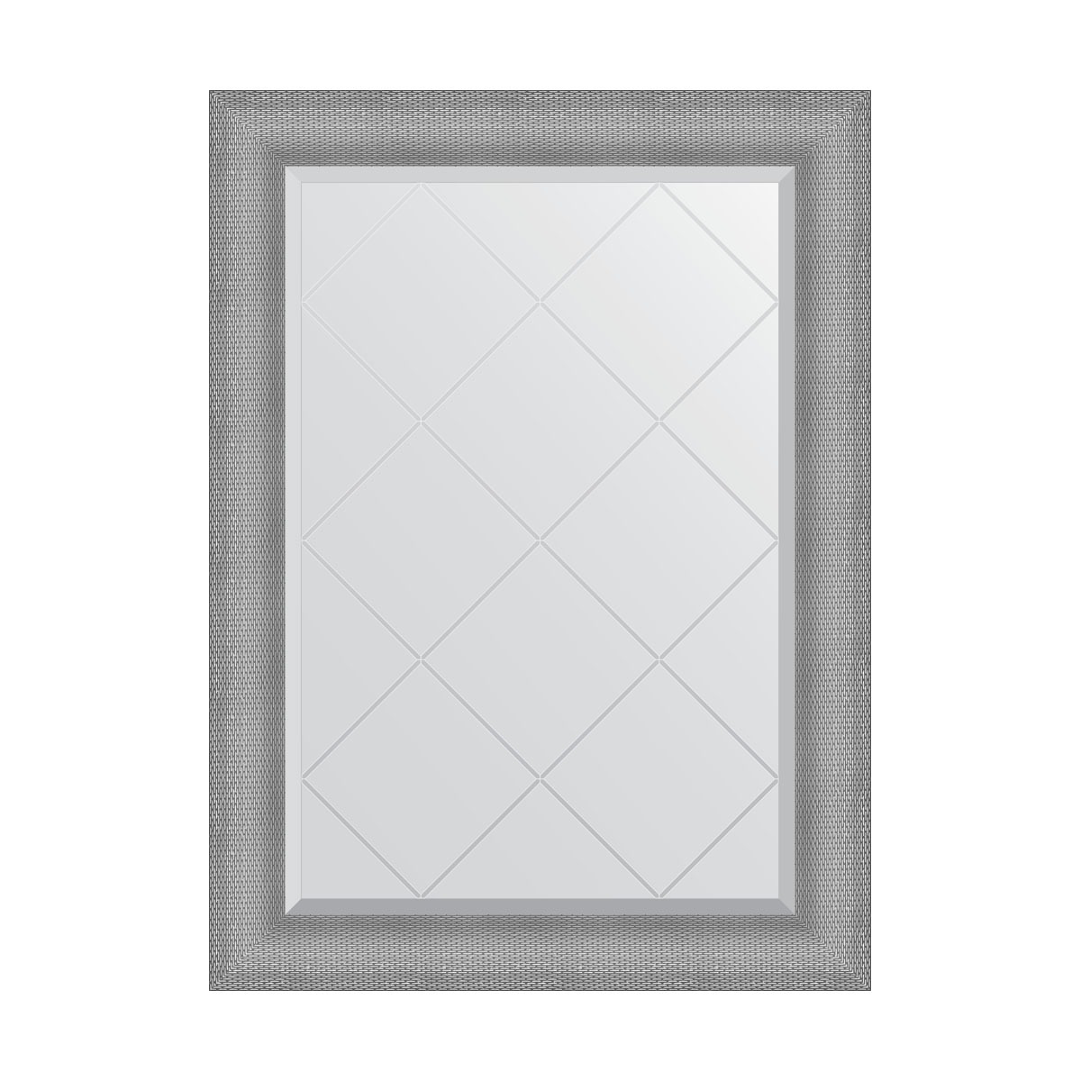 Зеркало с гравировкой в багетной раме Evoform серебряная кольчуга 88 мм 77x104 см зеркало с гравировкой в багетной раме evoform серебряная кольчуга 88 мм 97x172 см