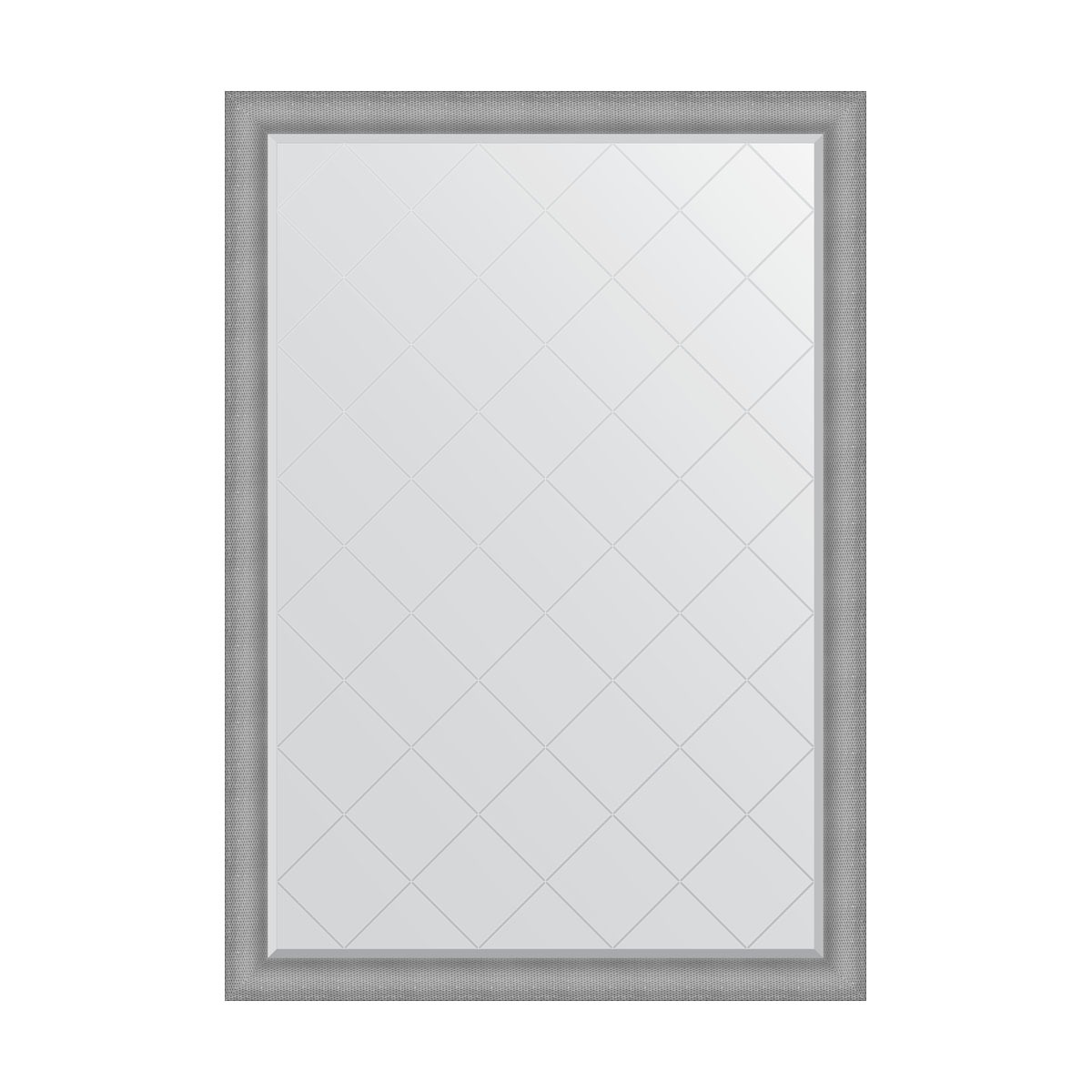 Зеркало с гравировкой в багетной раме Evoform серебряная кольчуга 88 мм 132x187 см зеркало с гравировкой в багетной раме серебряная кольчуга 88 мм 107x107 см