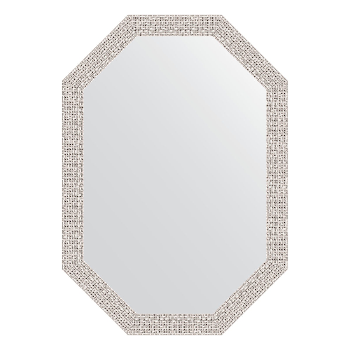 Зеркало в багетной раме Evoform мозаика хром 46 мм 48x68 см