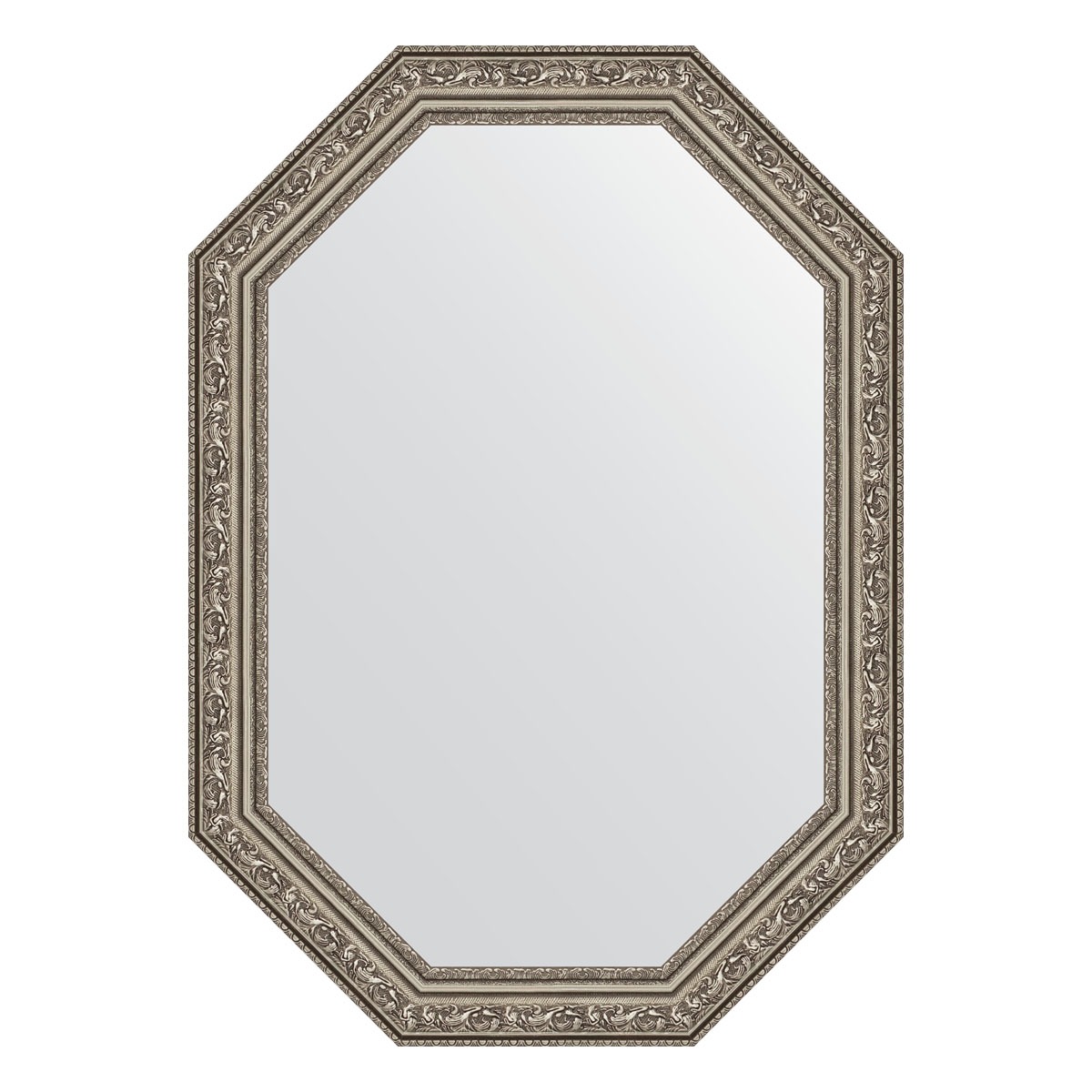 Зеркало в багетной раме Evoform виньетка состаренное серебро 56 мм 50x70 см