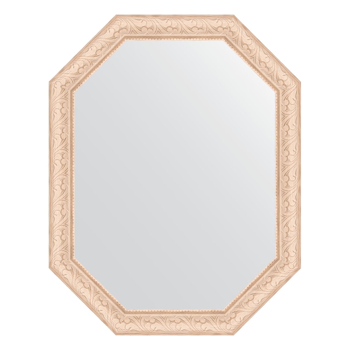 фото Зеркало в багетной раме evoform беленый дуб 57 мм 55x70 см