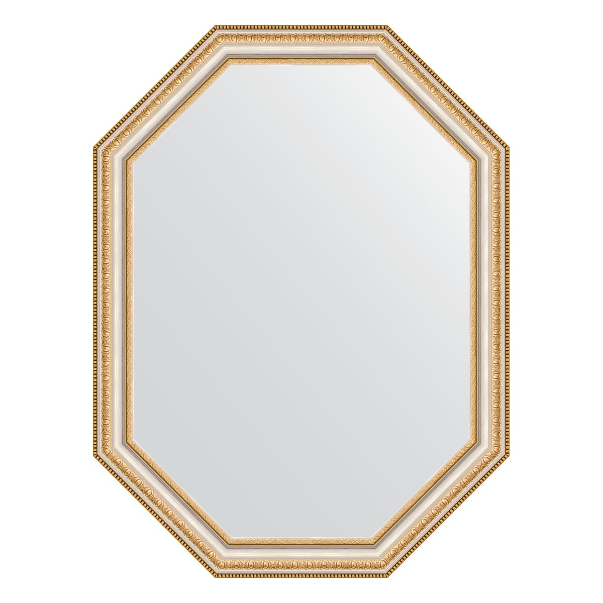 зеркало в багетной раме evoform золотые бусы на серебре 60 мм 61x81 см Зеркало в багетной раме Evoform золотые бусы на серебре 60 мм 61x81 см
