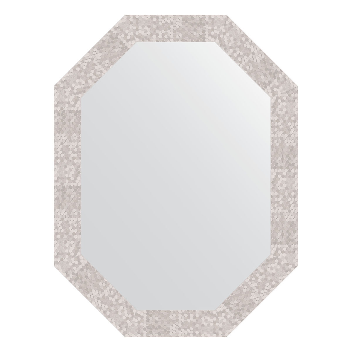 фото Зеркало в багетной раме evoform соты алюминий 70 мм 62x82 см