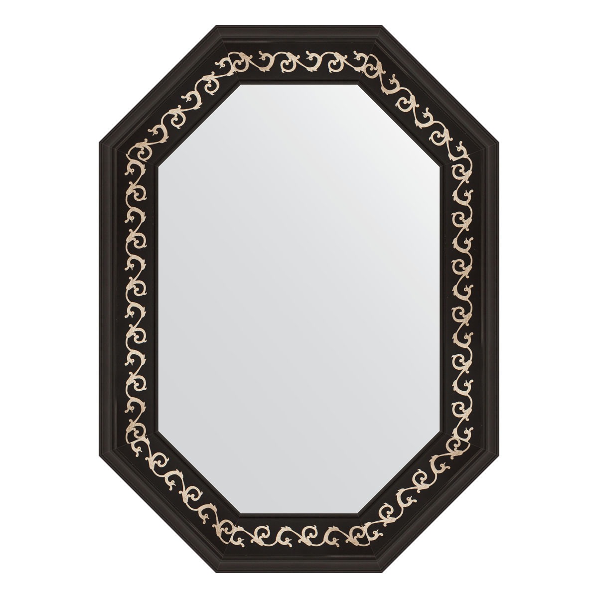 Зеркало в багетной раме Evoform черный ардеко 81 мм 54x74 см зеркало с фацетом в багетной раме evoform ардеко 81 мм 75х105 см