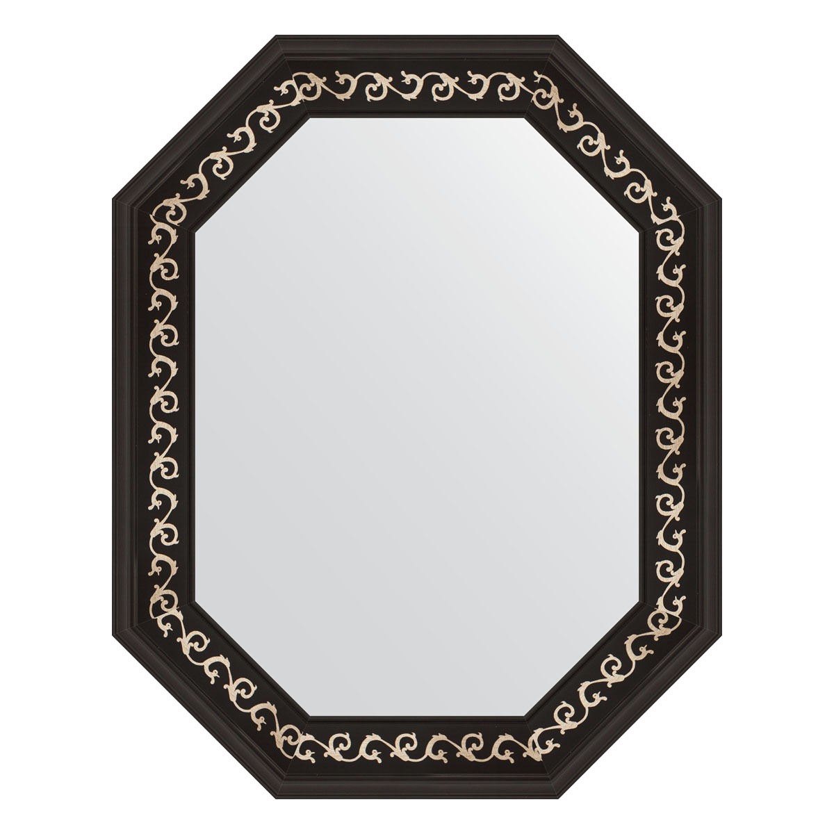 Зеркало в багетной раме Evoform черный ардеко 81 мм 59x74 см зеркало с фацетом в багетной раме evoform ардеко 81 мм 75х105 см