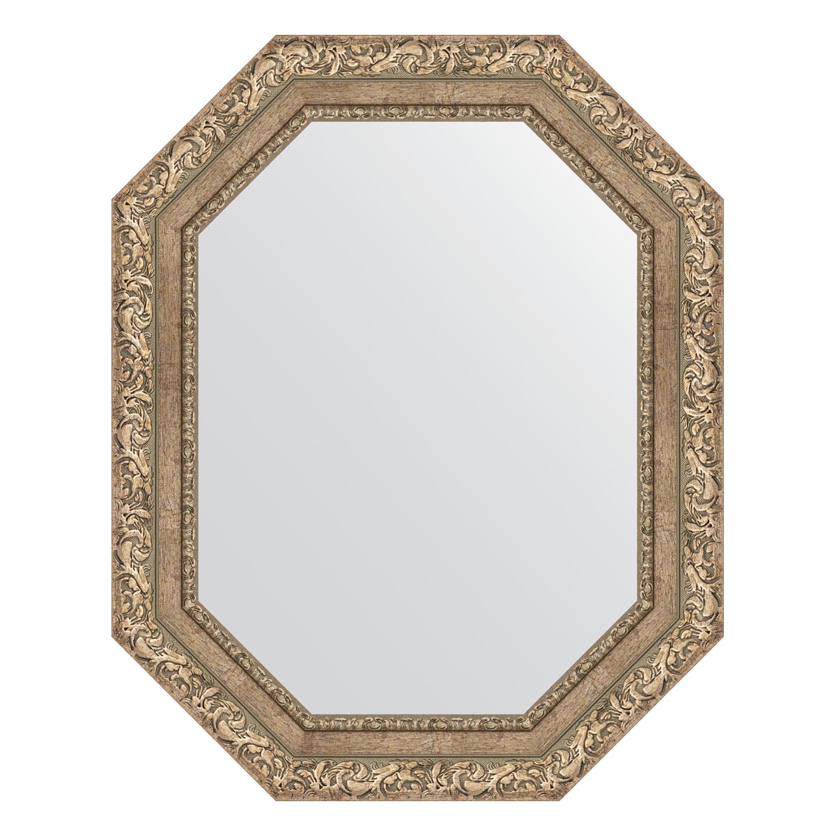 Зеркало в багетной раме Evoform виньетка античное серебро 85 мм 60x75 см