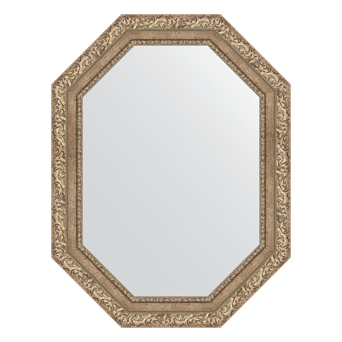 Зеркало в багетной раме Evoform виньетка античное серебро 85 мм 65x85 см