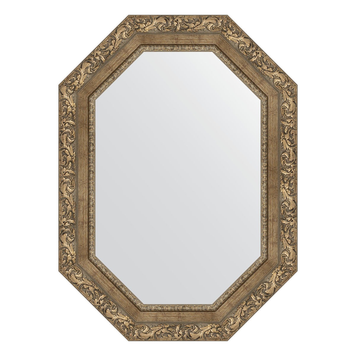 Зеркало в багетной раме Evoform виньетка античная латунь 85 мм 55x75 см