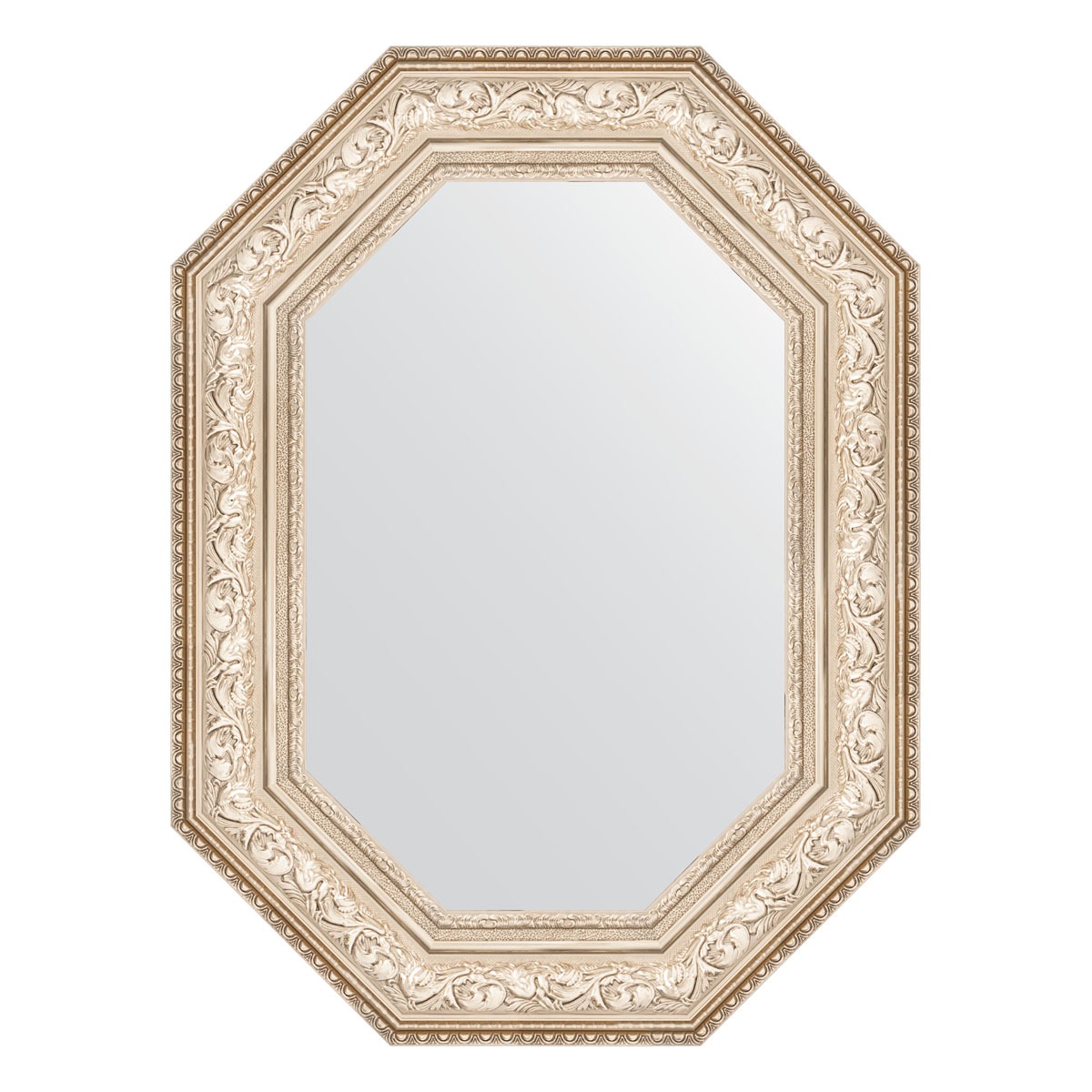 Зеркало в багетной раме Evoform виньетка серебро 109 мм 60x80 см зеркало в багетной раме evoform виньетка состаренное серебро 56 мм 54х74 см