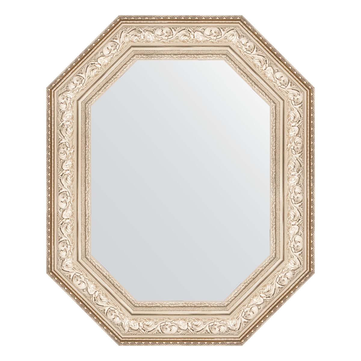 Зеркало в багетной раме Evoform виньетка серебро 109 мм 70x90 см зеркало в багетной раме evoform виньетка состаренное серебро 56 мм 54х74 см