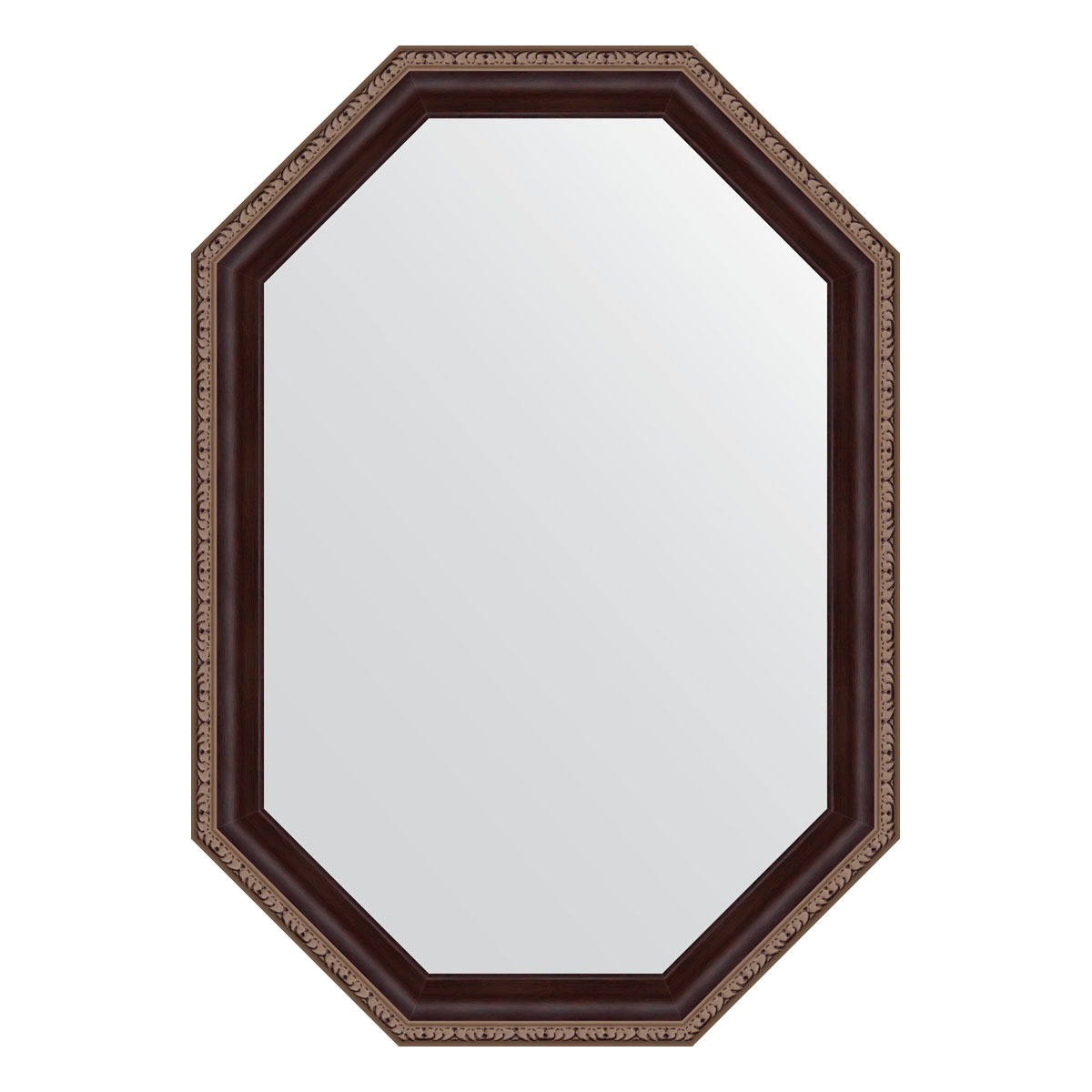 фото Зеркало в багетной раме evoform махагон с орнаментом 50 мм 49x69 см
