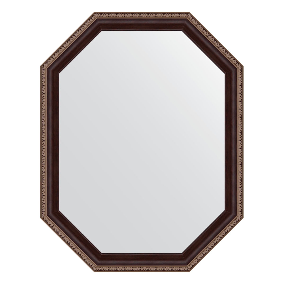 Зеркало в багетной раме Evoform махагон с орнаментом 50 мм 54x69 см