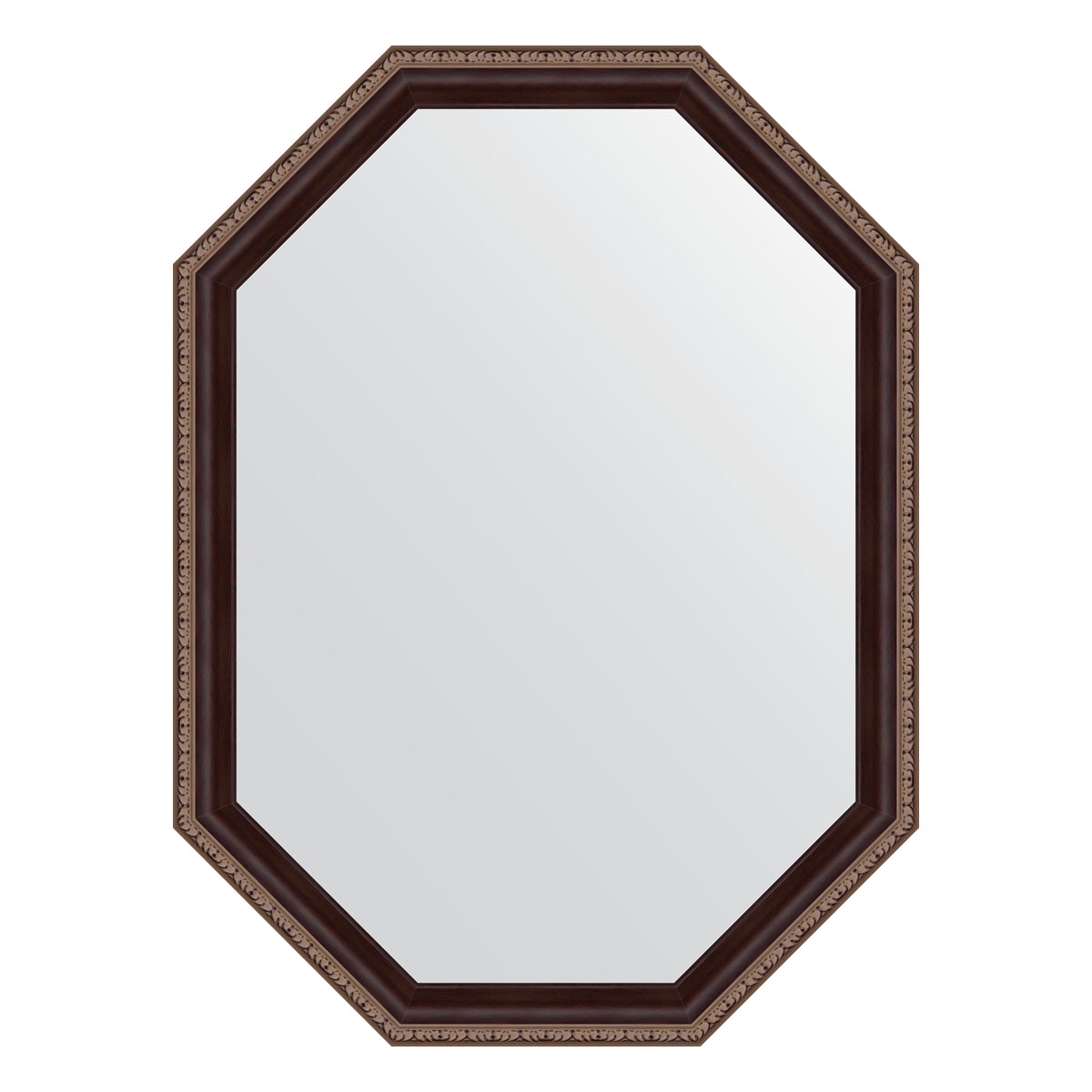 Зеркало в багетной раме Evoform махагон с орнаментом 50 мм 59x79 см