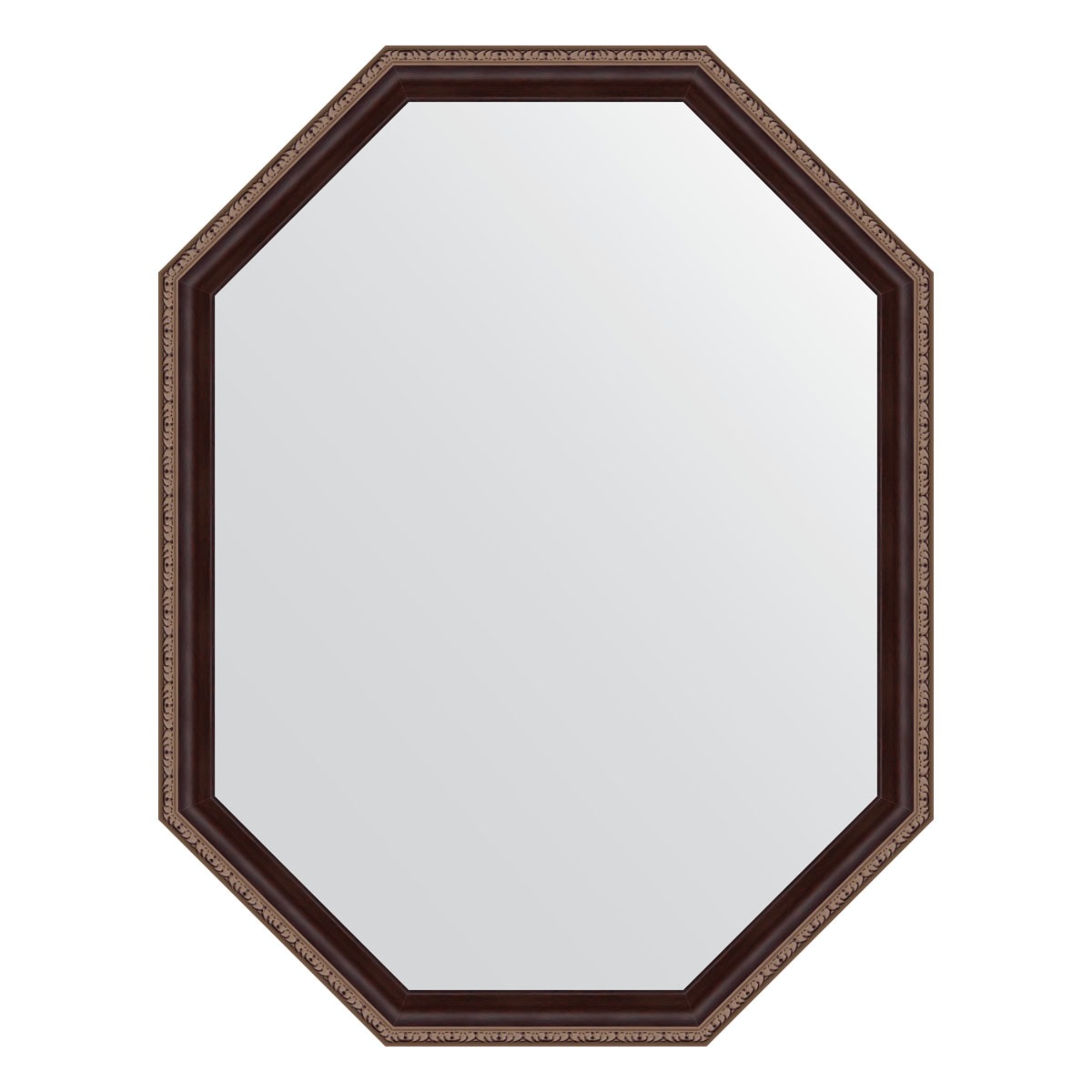 Зеркало в багетной раме Evoform махагон с орнаментом 50 мм 69x89 см