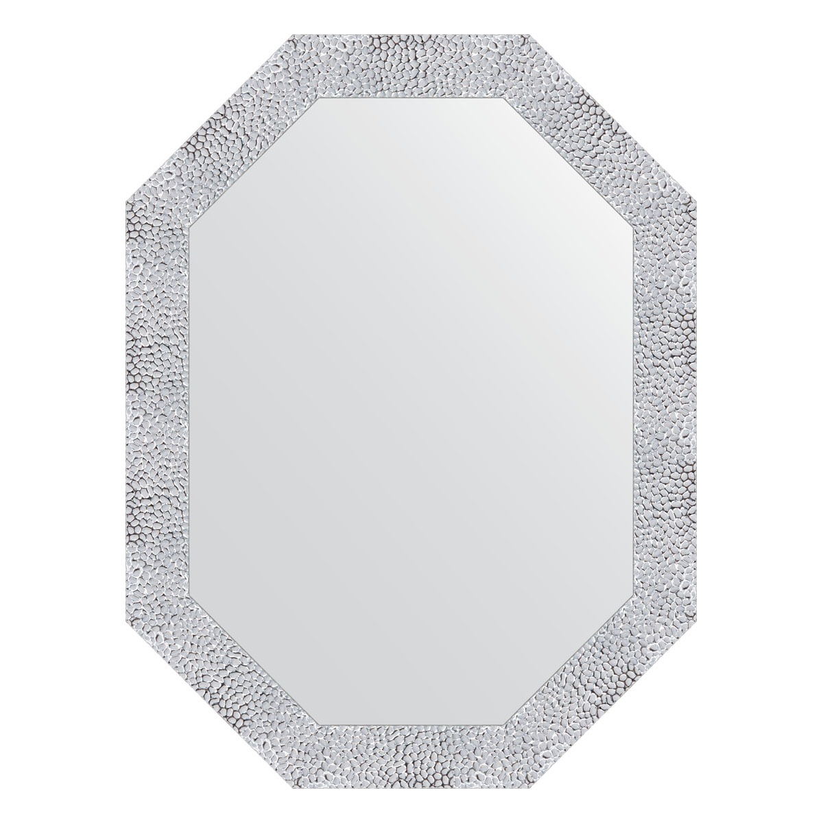 Зеркало в багетной раме Evoform чеканка белая 70 мм 62x82 см зеркало напольное в багетной раме чеканка белая 70 мм 108 x 197 см evoform