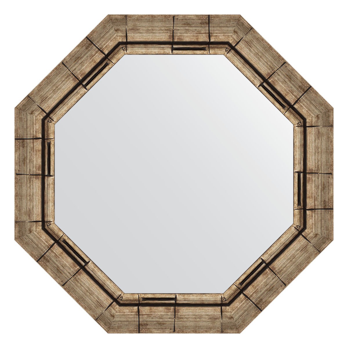 Зеркало в багетной раме Evoform серебряный бамбук 73 мм 58x58 см