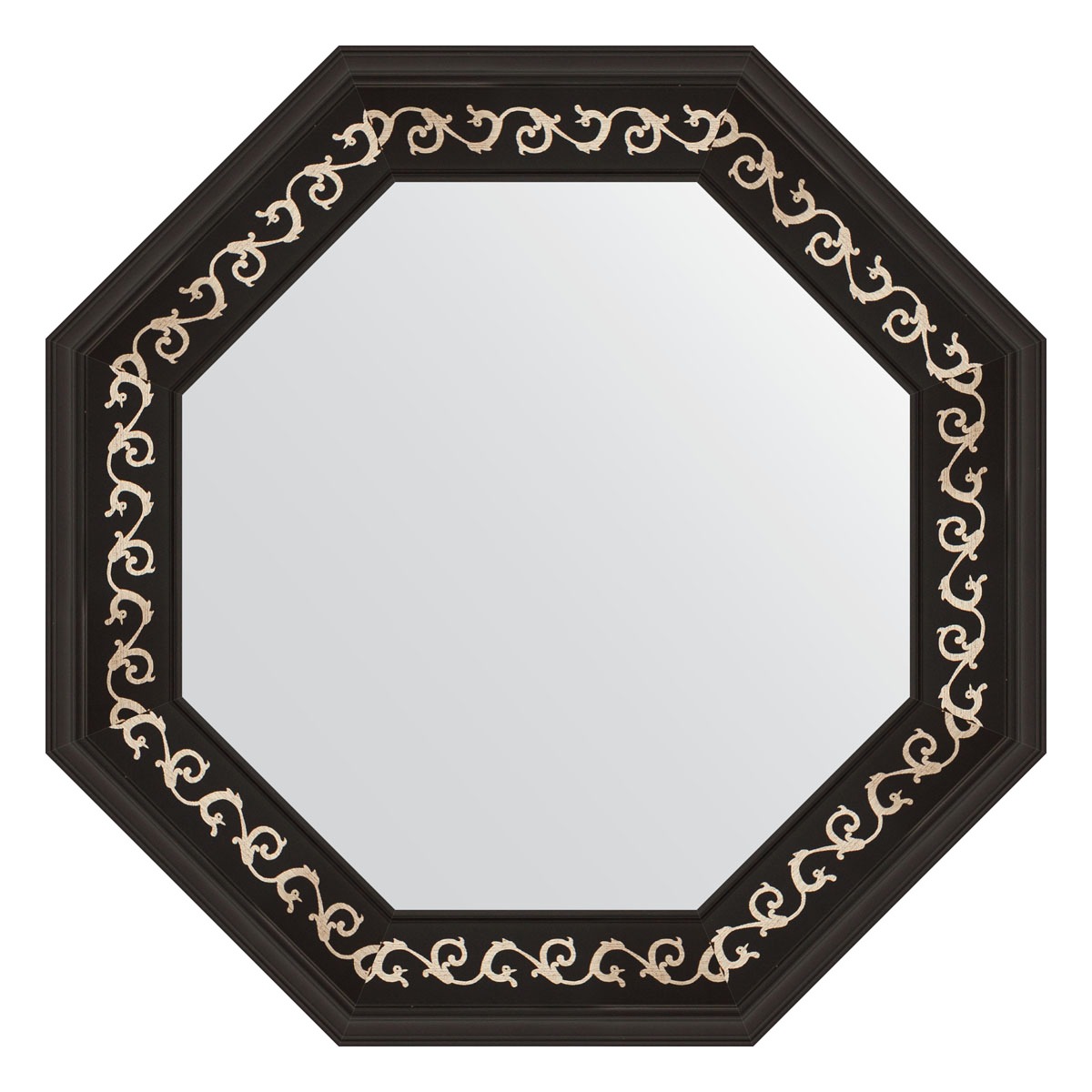 Зеркало в багетной раме Evoform черный ардеко 81 мм 59x59 см