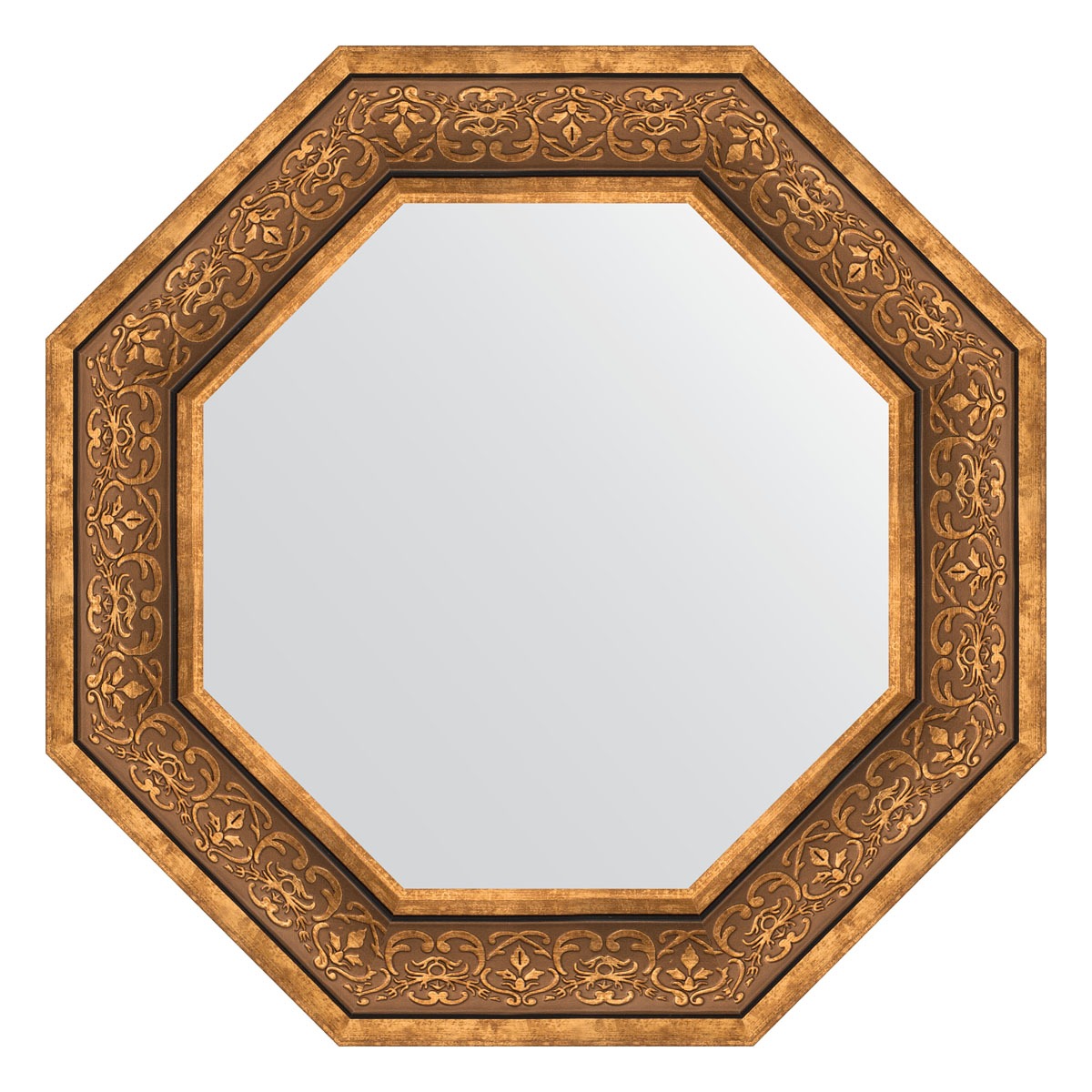 Зеркало в багетной раме Evoform вензель бронзовый 101 мм 64x64 см