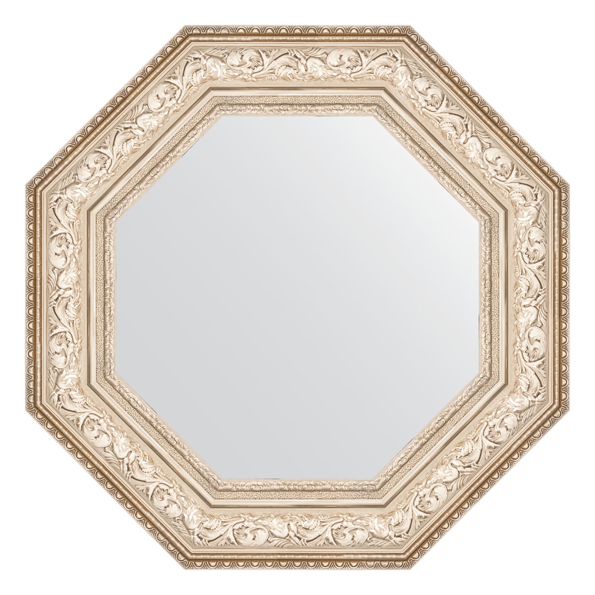 Зеркало в багетной раме Evoform виньетка серебро 109 мм 65x65 см зеркало в багетной раме evoform виньетка состаренное серебро 56 мм 54х74 см