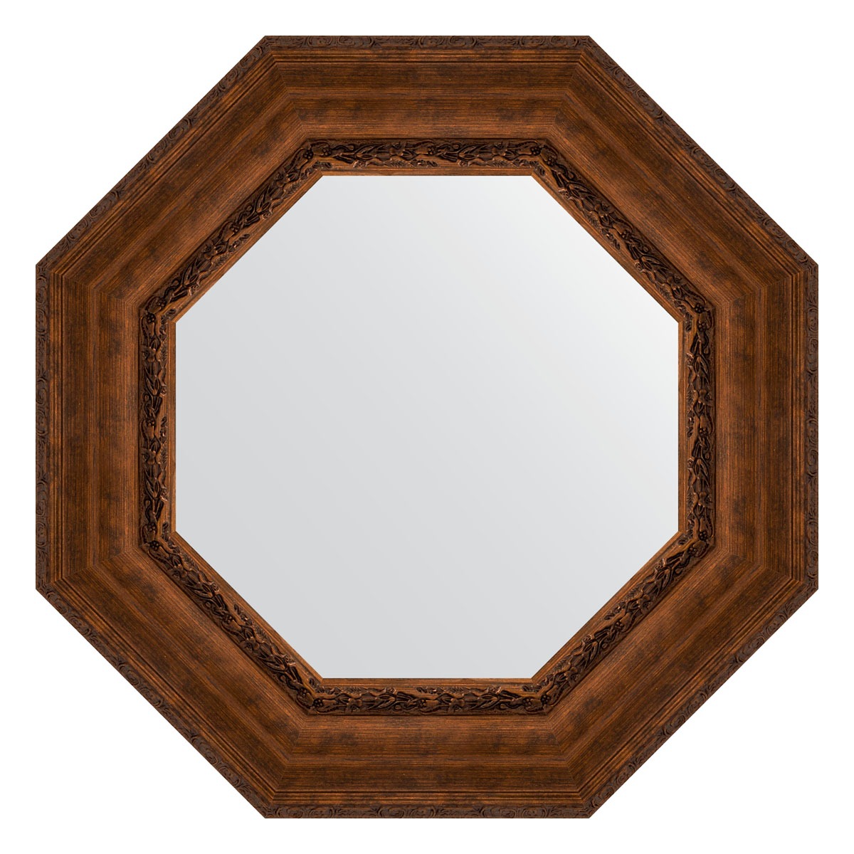 Зеркало в багетной раме Evoform состаренная бронза с орнаментом 120 мм 67x67 см