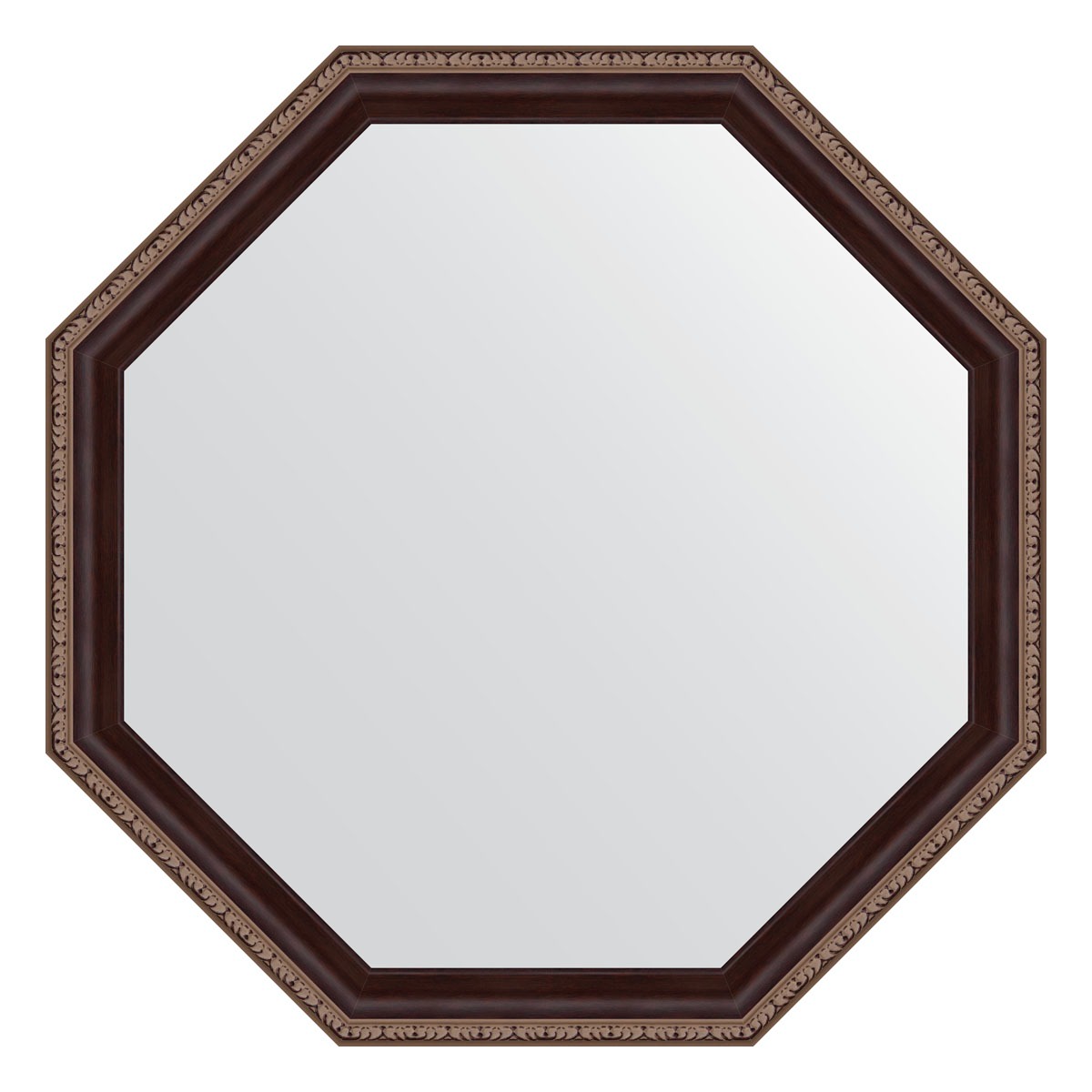 Зеркало в багетной раме Evoform махагон с орнаментом 50 мм 64x64 см