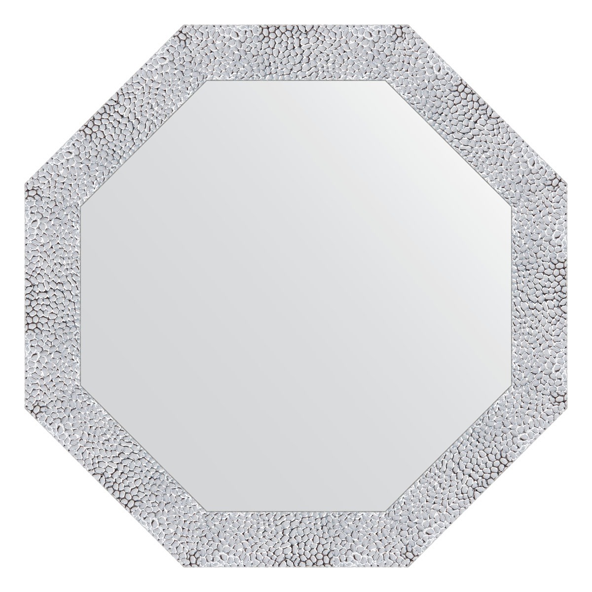 Зеркало в багетной раме Evoform чеканка белая 70 мм 67x67 см зеркало напольное в багетной раме чеканка белая 70 мм 108 x 197 см evoform