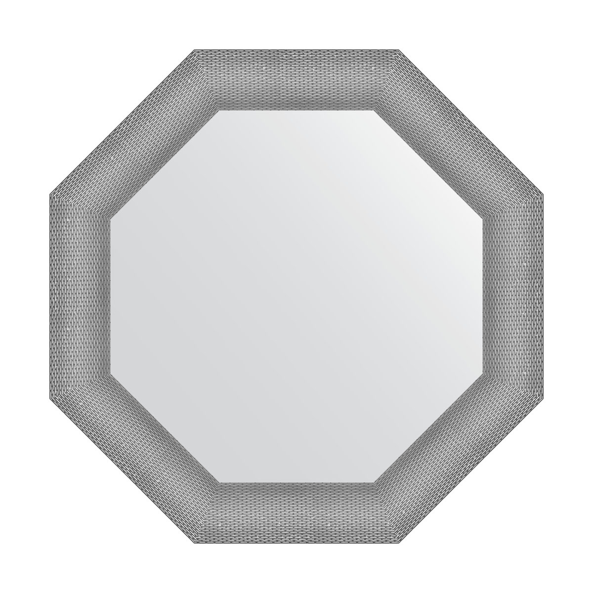 Зеркало в багетной раме Evoform серебряная кольчуга 88 мм 71x71 см