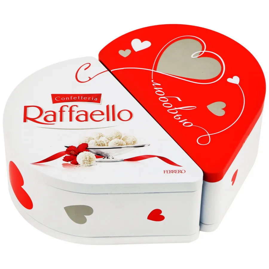 Конфеты Raffaello Сердце-трансформер, 300 г конфеты с миндалем raffaello 90 г