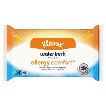 Салфетки влажные Kleenex Water Fresh Wipes Allergy Comfort 40 шт салфетки влажные huggies elite soft детские 168 шт