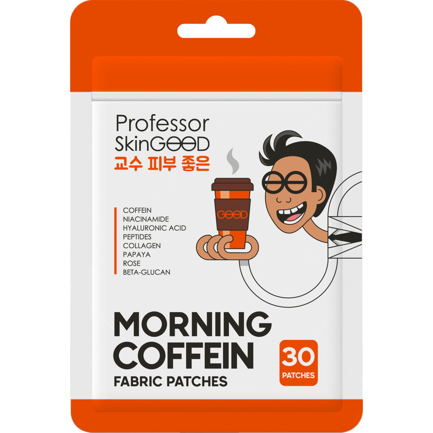 Патчи Professor SkinGood тканевые с кофеином 30 шт гидрогелевые детокс патчи для кожи вокруг глаз 60 шт
