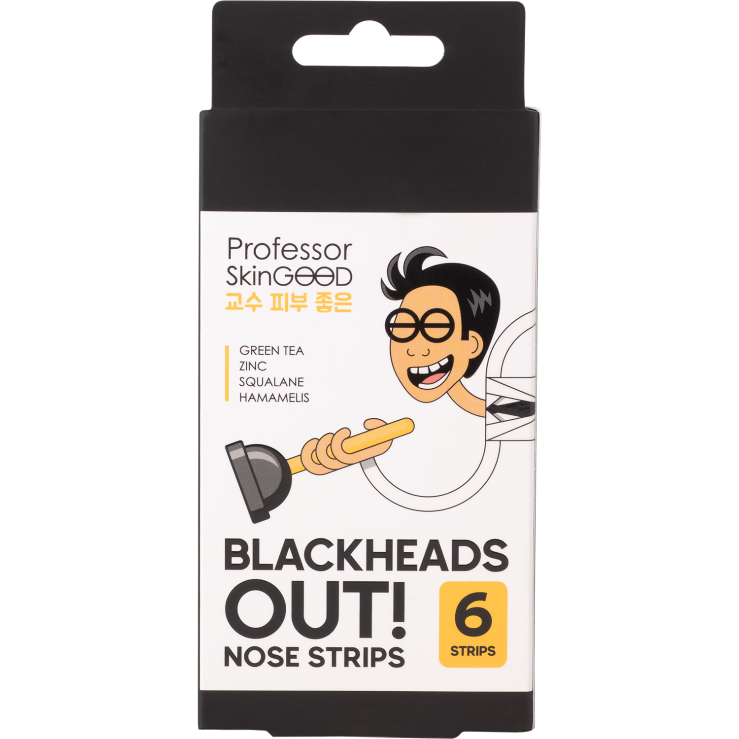 Полоски для носа Professor SkinGood Blackheads out 6 шт пирсинг в крыло носа