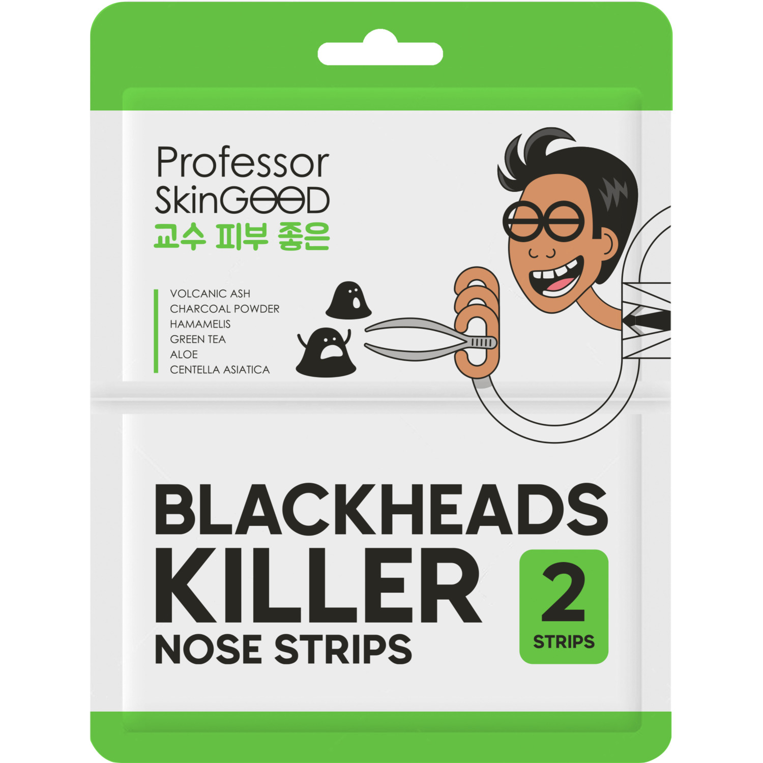 Полоски для носа Professor SkinGood Blackheads killer 2 шт пирсинг в крыло носа