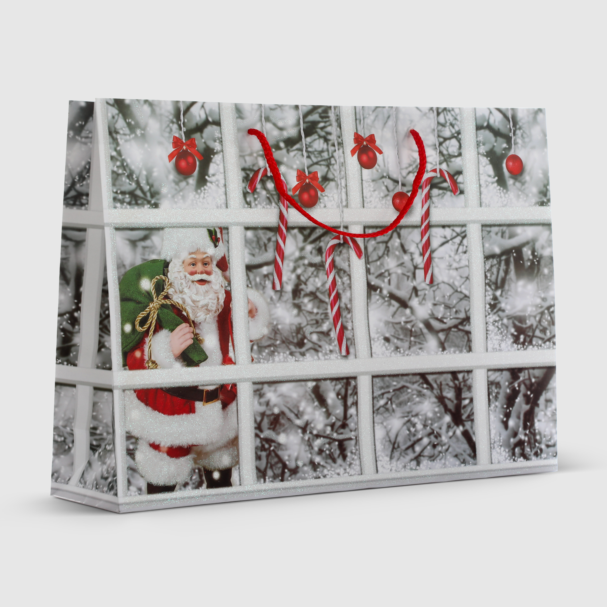 Пакет подарочный Due Esse Christmas пейзаж 45x12x33 см в ассортименте - фото 1