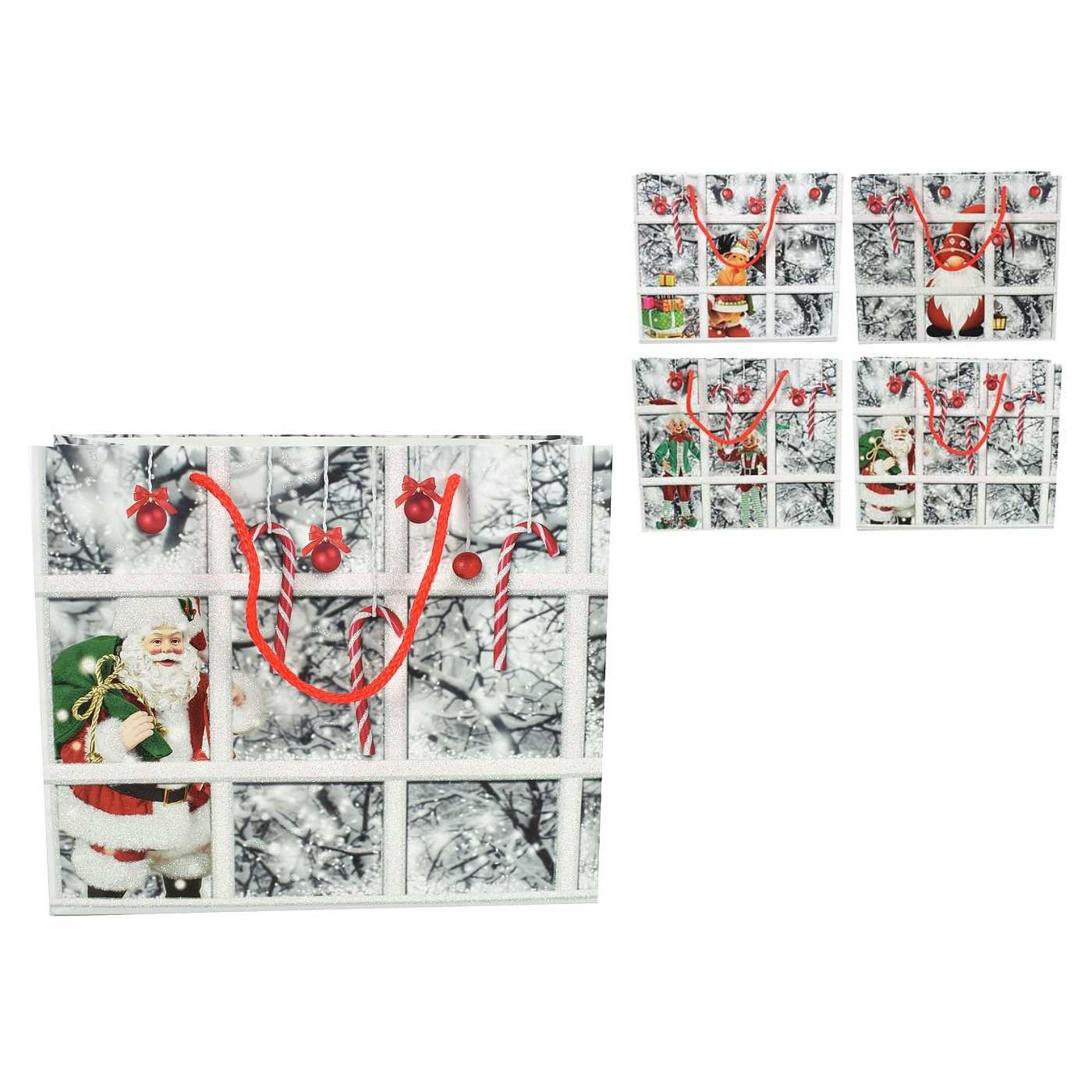 Пакет подарочный Due Esse Christmas Пейзаж 55x20x40 см в ассортименте мешок для подарков due esse christmas 20x28 см розовый в ассортименте