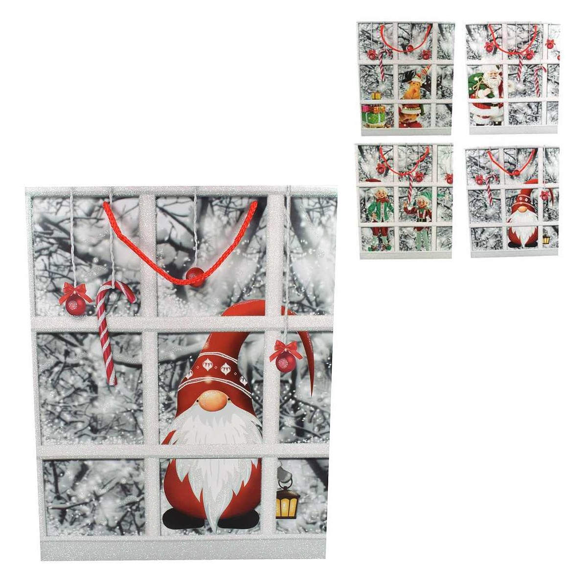 Пакет подарочный Due Esse Christmas Пейзаж 61x17x44 см в ассортименте пакет подарочный мегамаг ламинированный xl 32 4х44 5х10 2 см в ассортименте