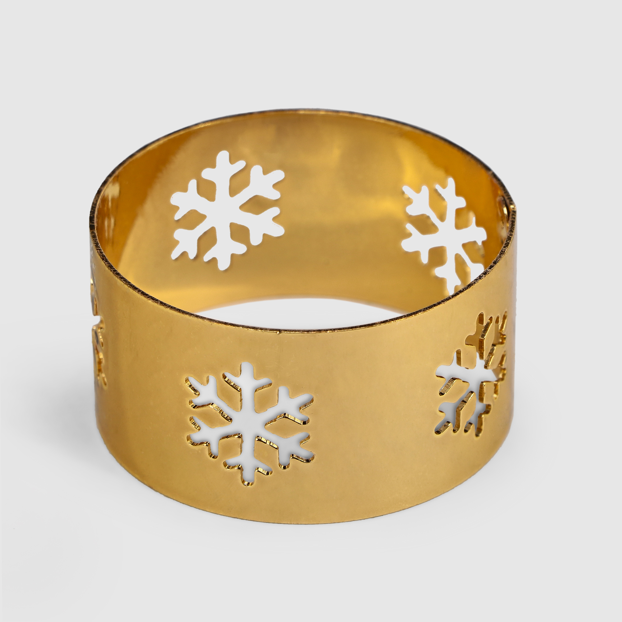Кольцо для салфеток Mercury 4,5 см золото 4 шт набор подарочная коробка кольцо