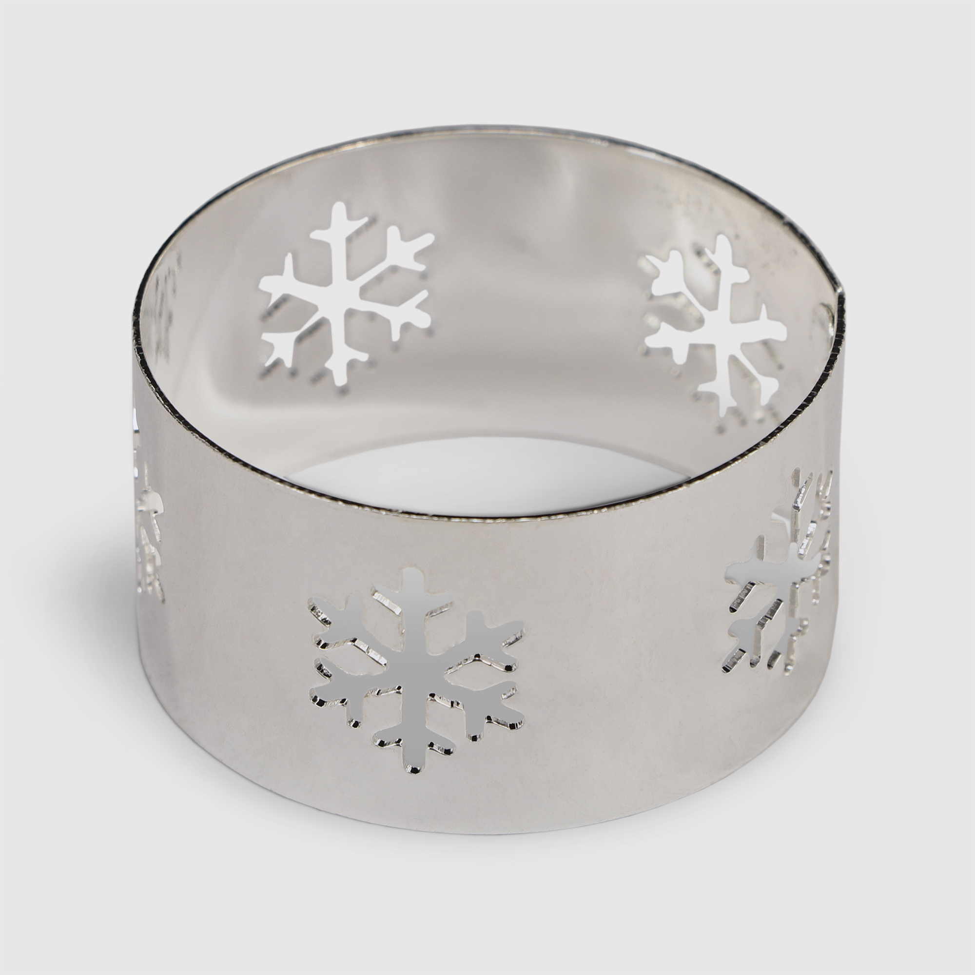 Кольцо для салфеток Mercury 4,5 см серебро 4 шт набор подарочная коробка кольцо