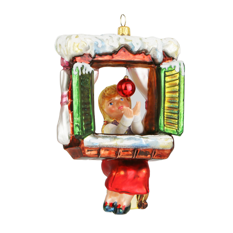 Игрушка новогодняя Komozja family волшебный шарик, цвет красный