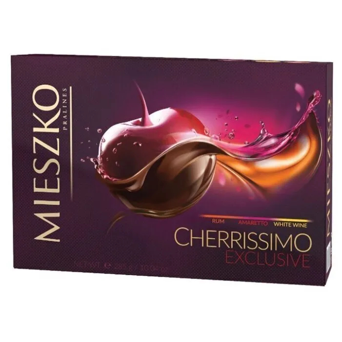 Набор конфет Mieszko Cherrissimo Exclusive, 285 г набор для рисования эбру краски 6 цв по 6 мл 10 листов бумаги загуститель 10 г инструменты поддон