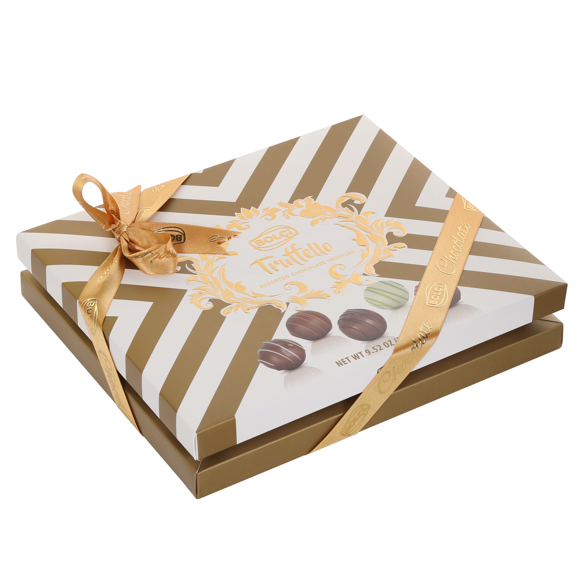 Набор шоколадных конфет Bolci Truffles 270 г коробка под 8 конфет шоколад с окном карнавал 17 7 х 17 85 х 3 85 см