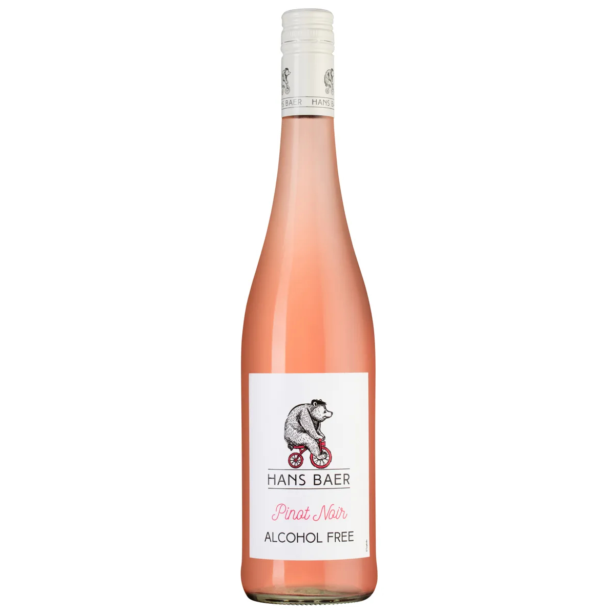 Вино безалкогольное Hans Baer Pinot Noir, розовое, полусухое, 0,75 л