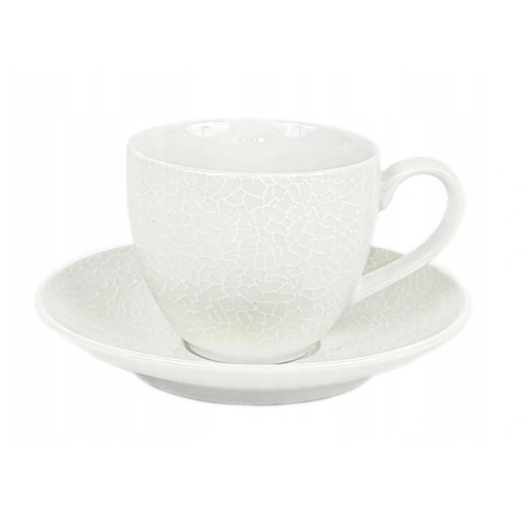 цена Чашка с блюдцем Porcelana Bogucice Zina White 0,3 л 16 см